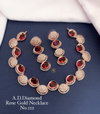 Silver And Rose Gold AD Diamond Necklace 4 Catalog
